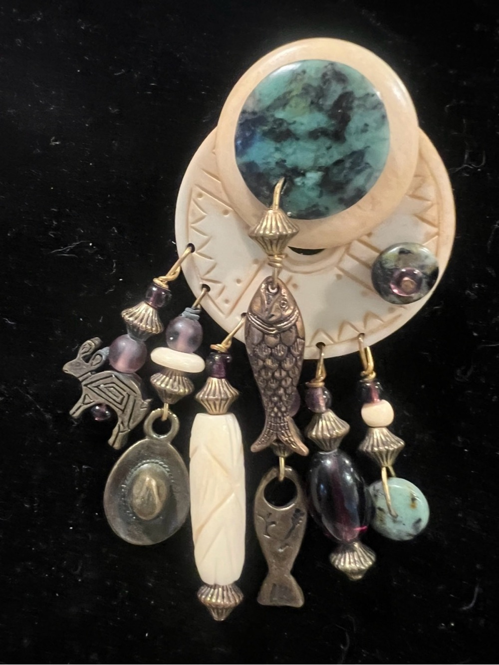 Vintage Southwestern Cha Cha Broach unsigned David Navarro ?